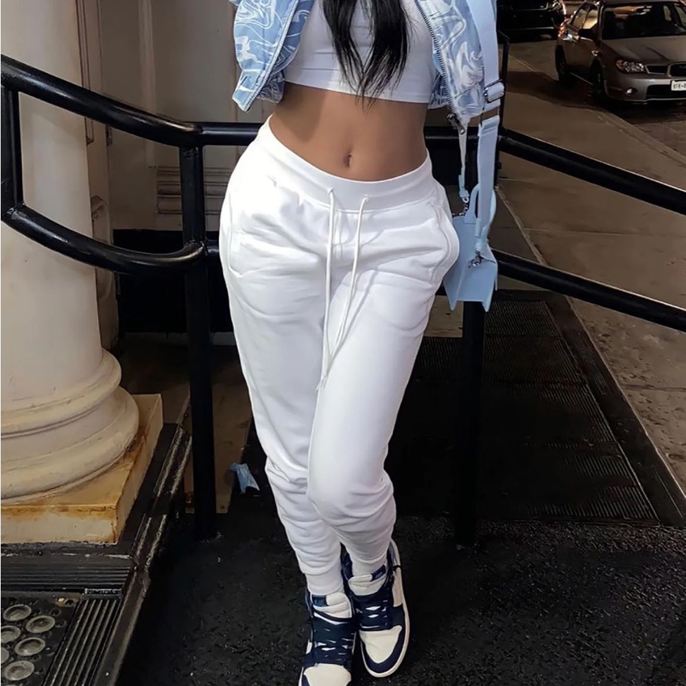 NWT White Joggers